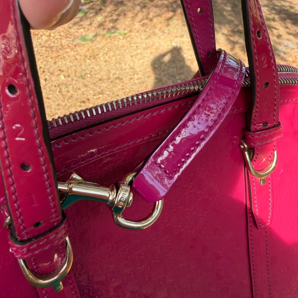 Gucci Fuchsia Patent Leather Shoulder Bag - Picture 6 of 10